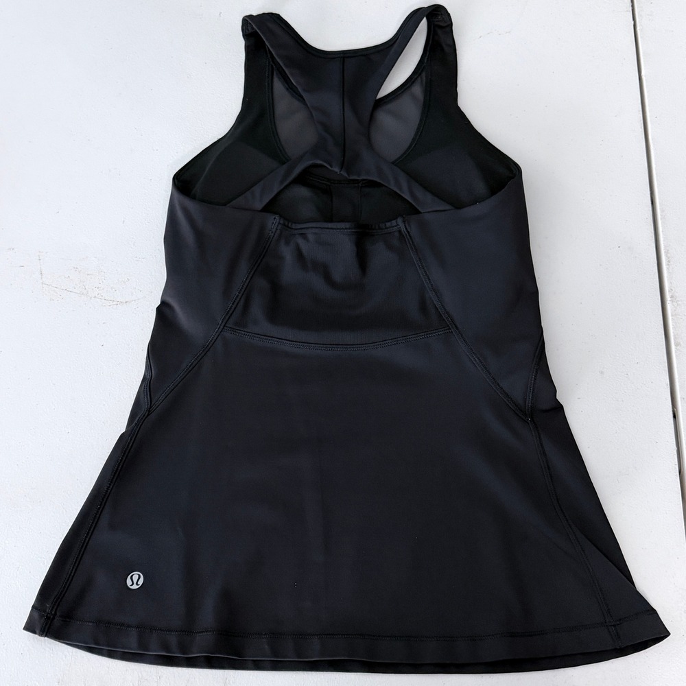 Lululemon Athletic Tank Top Size 6 Mesh Racerback Built In Bra Workout Yoga - Picture 7 of 7